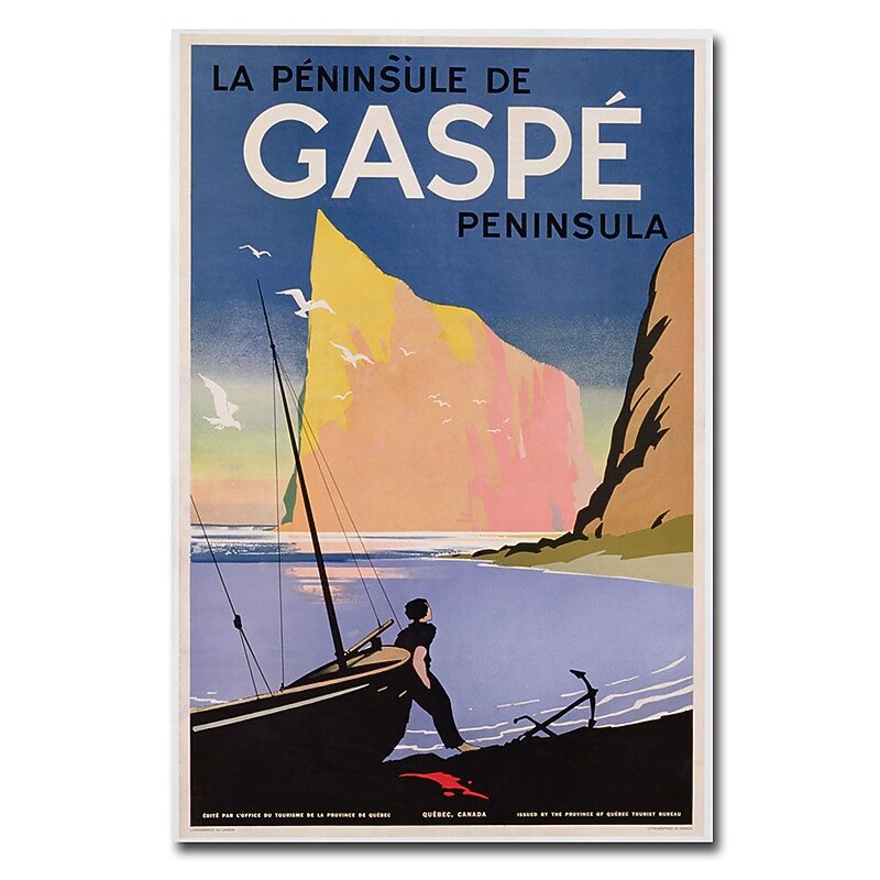Trademark Fine Art Gaspe Peninsula Quebec 1939' 16x24 Inches image 1