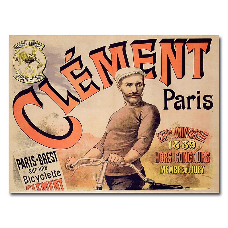 Trademark Fine Art Clement Bicycles 1889' Canvas Art image 1