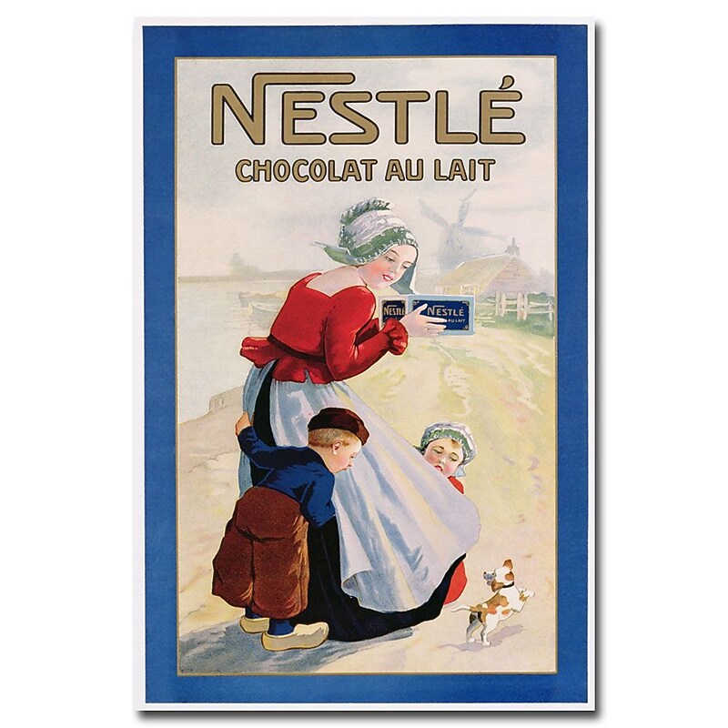 Trademark Fine Art 'Nestle Cocolate au Lait' Canvas Art 16x24 Inches image 1