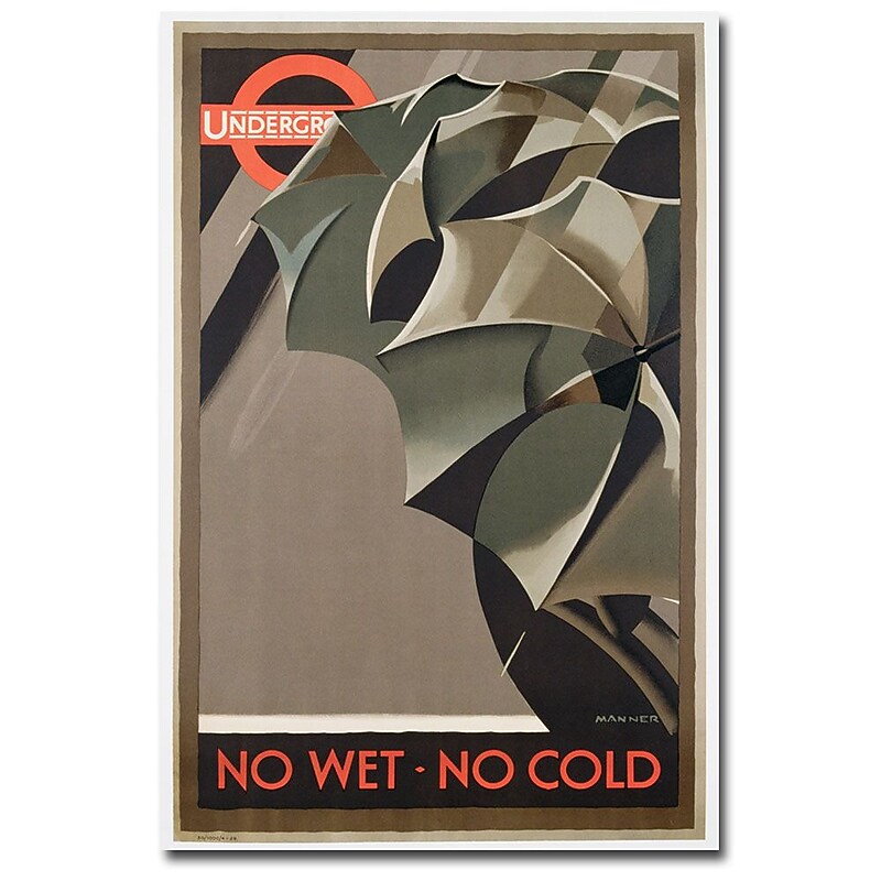 Trademark Fine Art Manner 'London Underground 1929' Canvas Art 22x32 Inches image 1