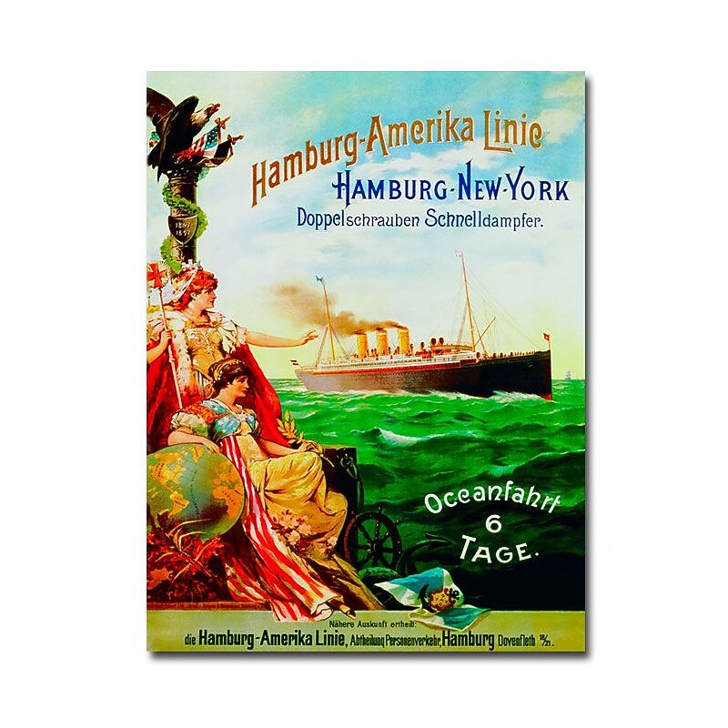 Trademark Fine Art Hamburg-America Line 1987' Canvas Art image 1