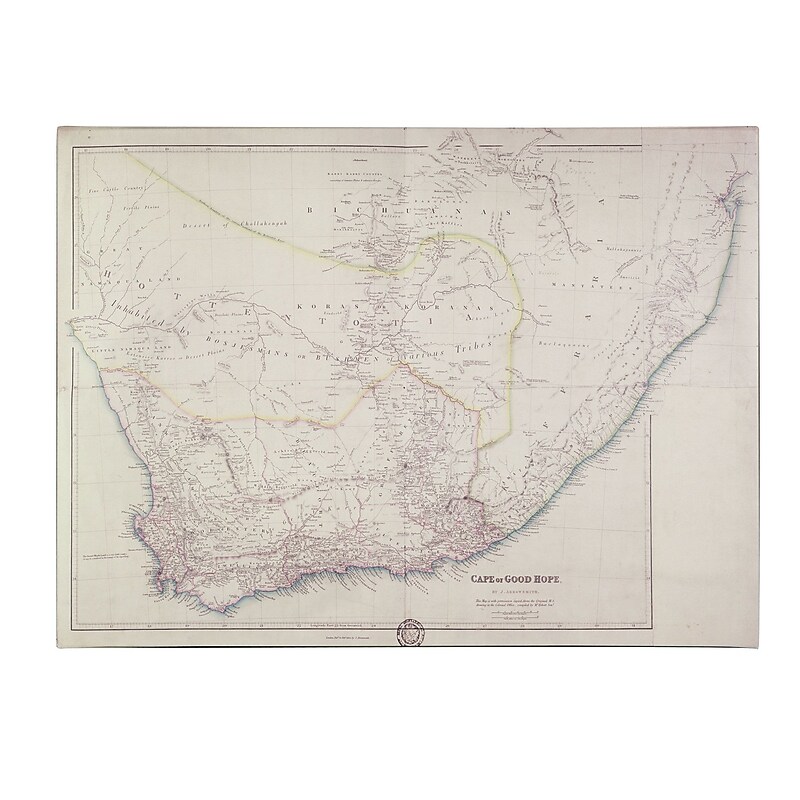 Trademark Fine Art John Arrowsmith Map of Southern Africa 1834 Canvas Art 18x24 Inches image 1