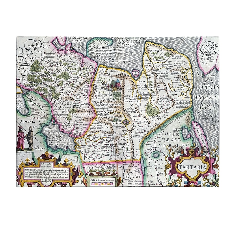 Trademark Fine Art Mercator's Atlas 'Map of Tartaria 1595' Canvas Art 22x32 Inches image 1