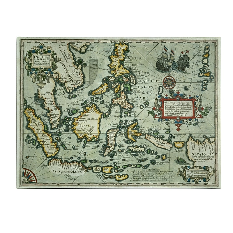 Trademark Fine Art 'Map of the East Indies, 1635' Canvas Art 18x24 Inches image 1