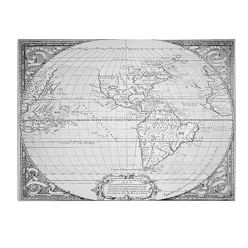 Trademark Fine Art Richard Hakluyt 'Map of the New World 1587' Canvas Art 26x32 Inches image 1