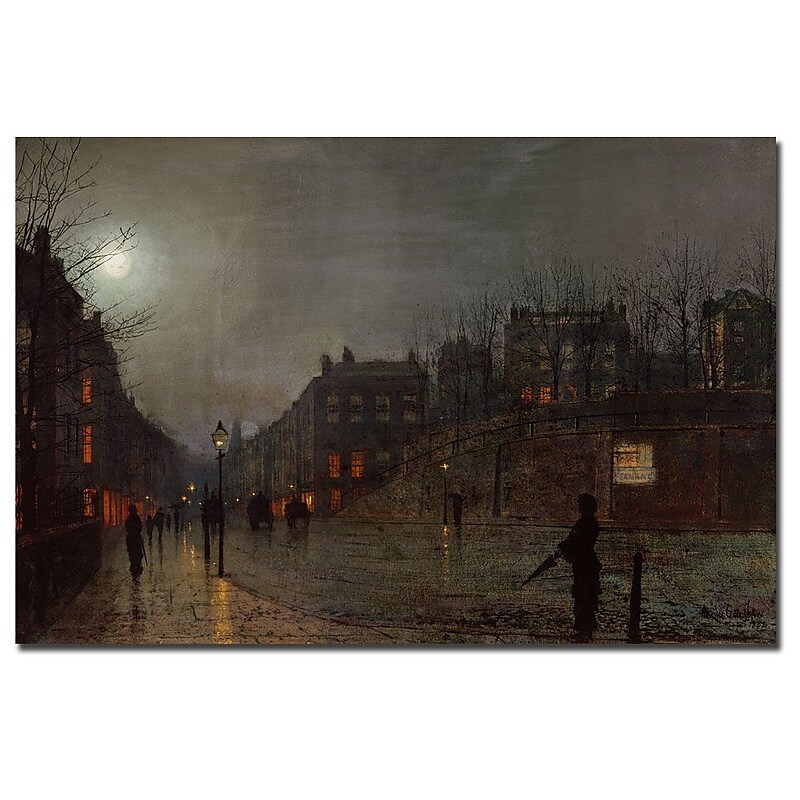 Trademark Fine Art John Grimshaw 'Going Home at Dusk 1882' Canvas Art image 1