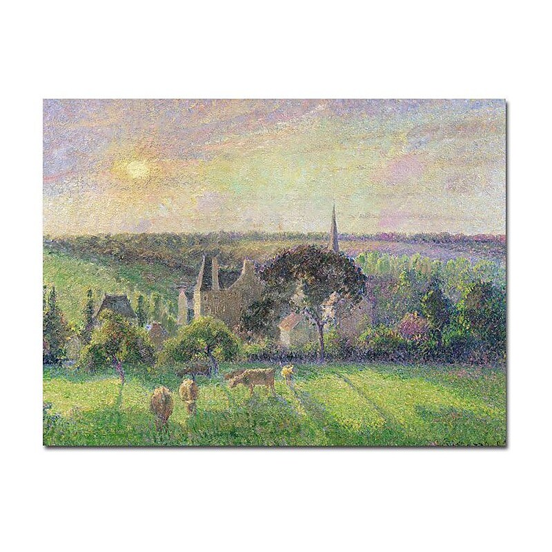 Trademark Fine Art Camille Pissarro 'The Church and Farm of Eragny 1895' Art image 1