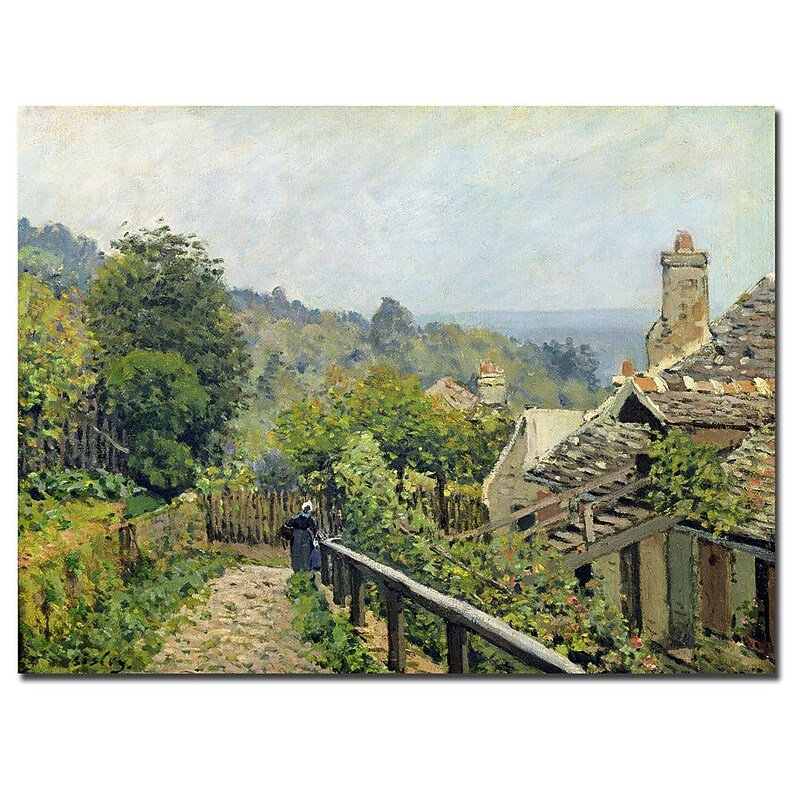 Trademark Fine Art Alfred Sisley 'Louveciennes 1873' Canvas Art 14x19 Inches image 1