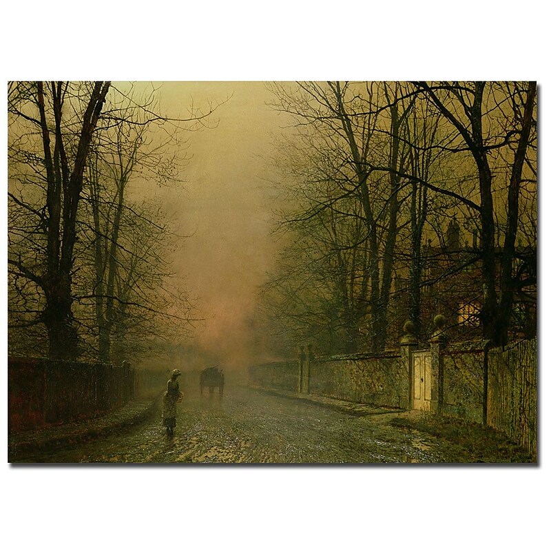 Trademark Fine Art John Grimshaw 'Where the paler moonbeams linger' Canvas Art image 1