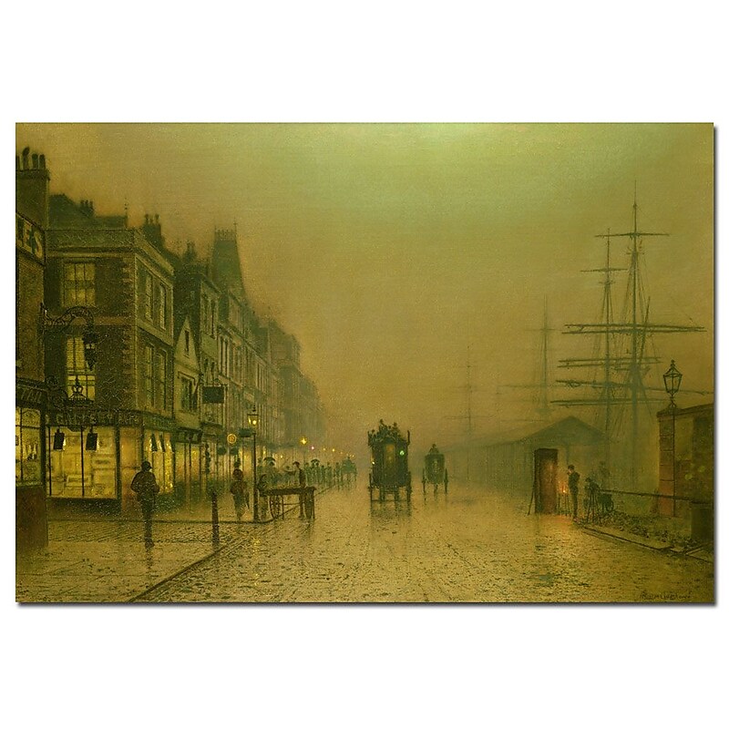 Trademark Fine Art John Grimshaw 'Liverpool Docks' Canvas Art 16x24 Inches image 1
