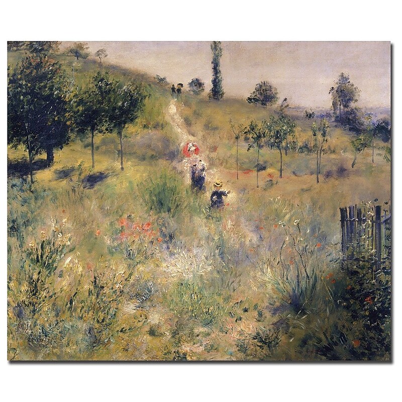 Trademark Fine Art Pierre Renoir 'The Path Through the Long Grass 187 35x47 Inches image 1