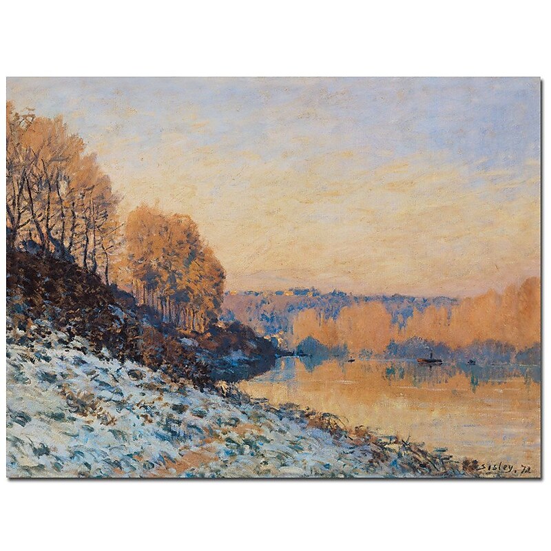 Trademark Fine Art Alfred Sisley 'Port-Marly, White Frost 1872' Canvas Art image 1