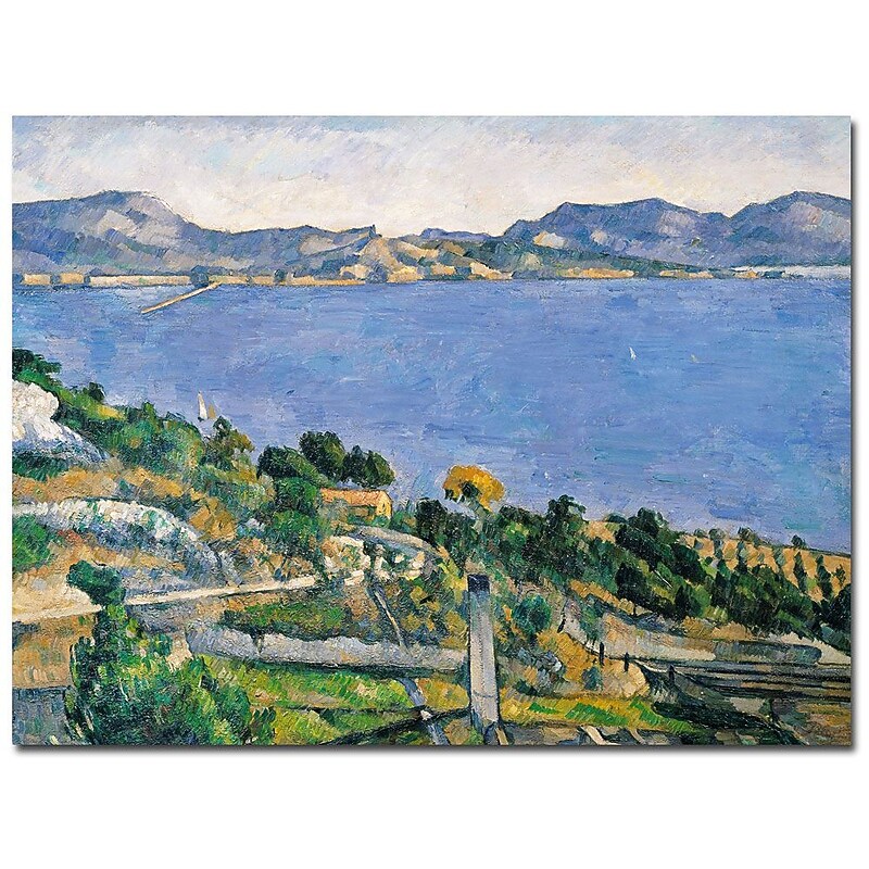 Trademark Fine Art Paul Cezanne 'The Little Bridge, 1879' Canvas Art 18x24 Inches image 1