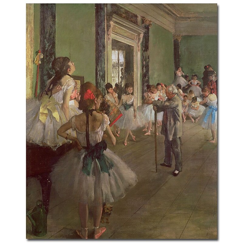 Trademark Fine Art Edgar Degas 'The Dancing Class 1873' Canvas Art 35x47 Inches image 1