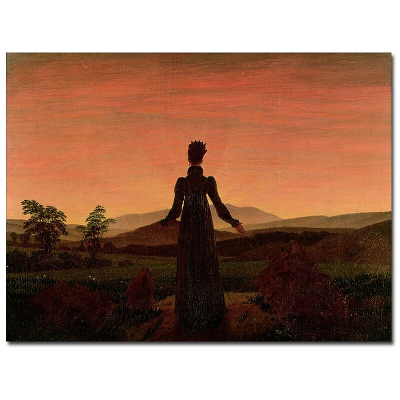 Trademark Fine Art Caspar David Friedrich 'Woman at Dawn' Canvas Art image 1