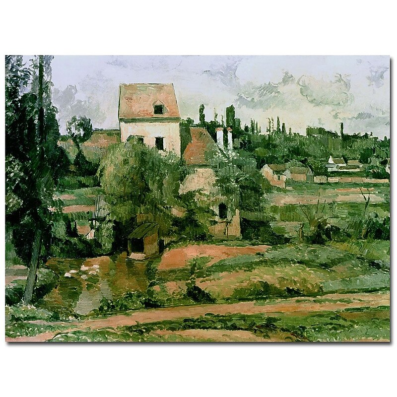 Trademark Fine Art Paul Cezanne 'Moulin de lad Couleuvre, Pontoise' Canvas Art 18x24 Inches image 1