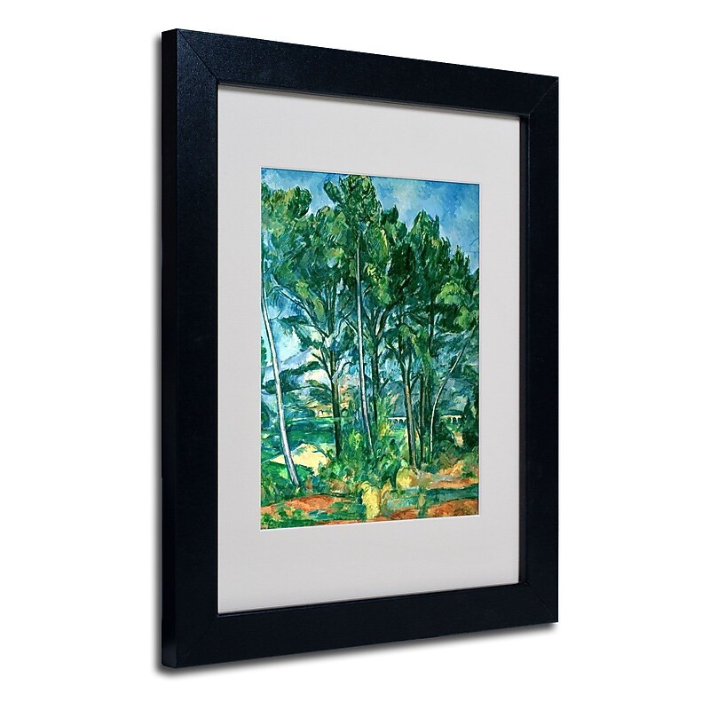 Trademark Fine Art Paul Cezanne 'The Aqueduct' Matted Art Black Frame 11x14 Inches image 1