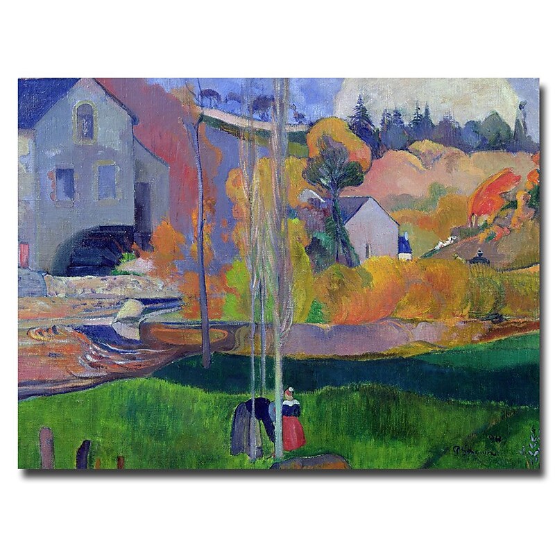 Trademark Fine Art Paul Gauguin Brittany Landscape-David Mill, 1894' Canvas 35x47 Inches image 1