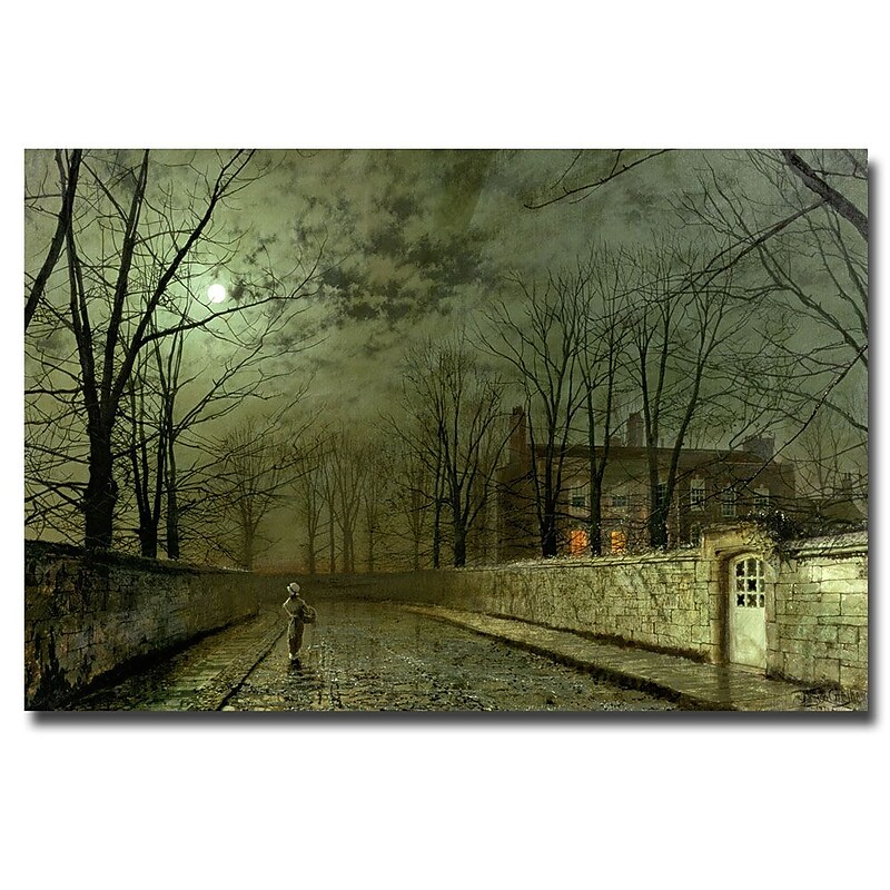 Trademark Fine Art John Atkinson Grimshaw 'Silver Moonlight 1880' Canvas Art image 1