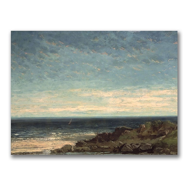 Trademark Fine Art Gustave Courbet 'The Sea' Canvas Art image 1