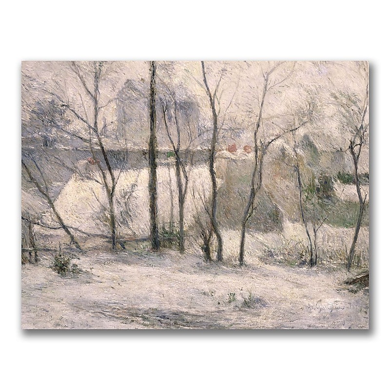 Trademark Fine Art Paul Gauguin 'Winter Landscape' Canvas Art 24x32 Inches image 1
