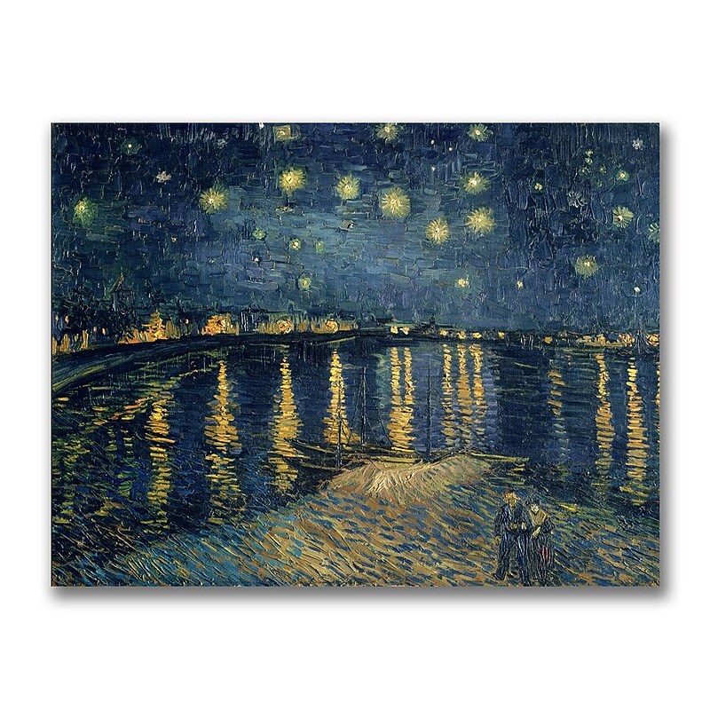 Trademark Fine Art Vincent van Gogh 'The Starry Night II' Canvas Ar 35x47 Inches image 1