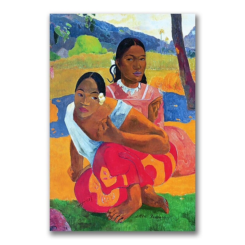 Trademark Fine Art Paul Gauguin 'Nafea Faaipoipo' Canvas Art 22x32 Inches image 1