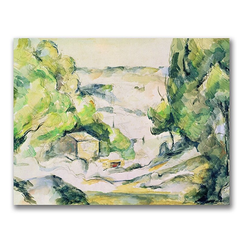 Trademark Fine Art Paul Cezanne 'Countryside in Provence' Canvas Art 35x47 Inches image 1