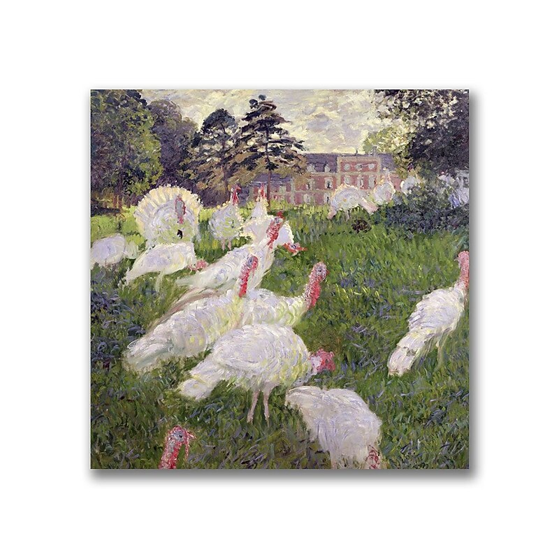 Trademark Fine Art Claude Monet 'The Turkeys at the Chateau' Canvas Art image 1