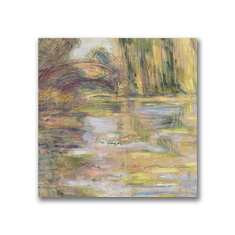 Trademark Fine Art Claude Monet 'Waterlily Pond, The Bridge' Canvas Art image 1