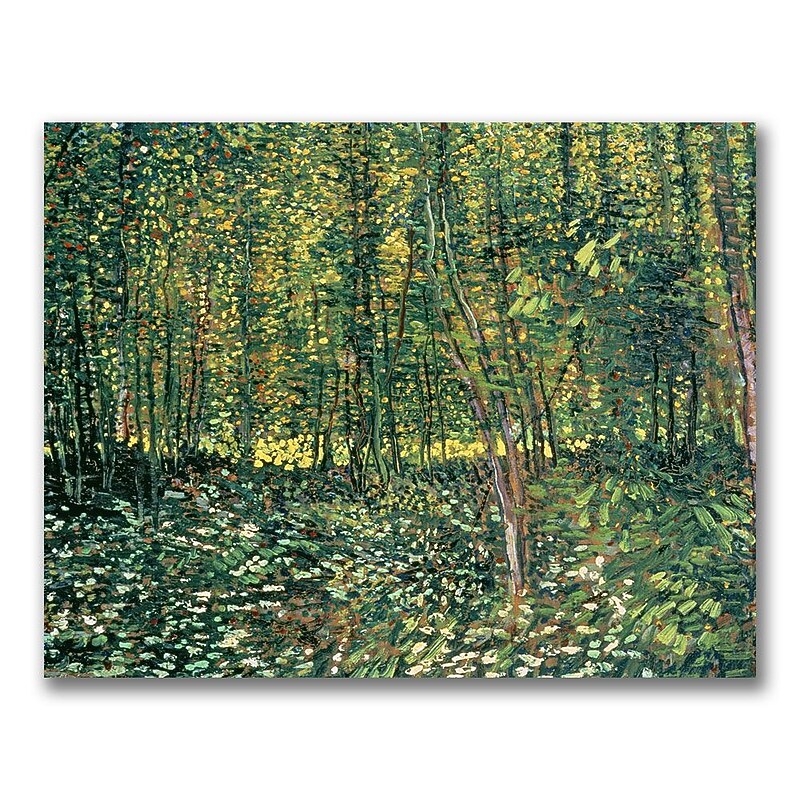 Trademark Fine Art Vincent Van Gogh 'Trees and Undergrowth, 1887' Canvas Art image 1