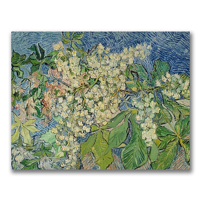 Trademark Fine Art Vincent Van Gogh 'Blossoming Chestnut Branches' Canvas Art image 1