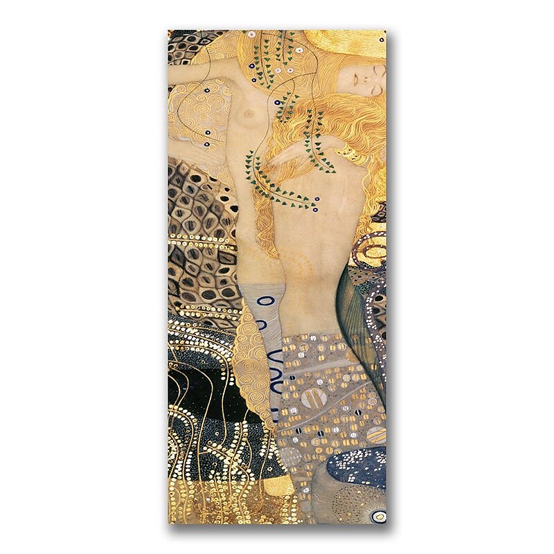 Trademark Fine Art Gustav Klimt 'Water Serpents' Canvas Art 10x24 Inches image 1