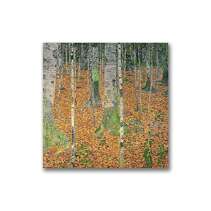 Trademark Fine Art Gustav Klimt 'The Birch Wood' Canvas Art image 1