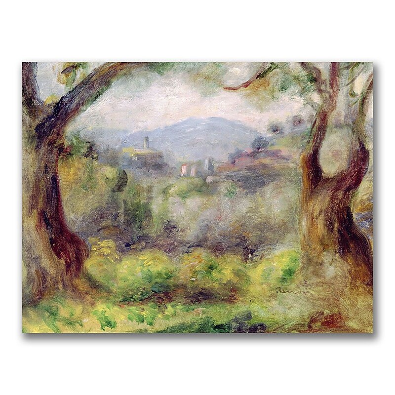 Trademark Fine Art Pierre Renoir 'Landscape at Les Collettes' Canvas Art 24x32 Inches image 1