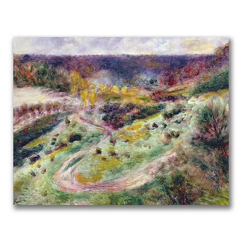 Trademark Fine Art Pierre Renoir 'Landscape at Wargemont' Canvas Art 18x24 Inches image 1