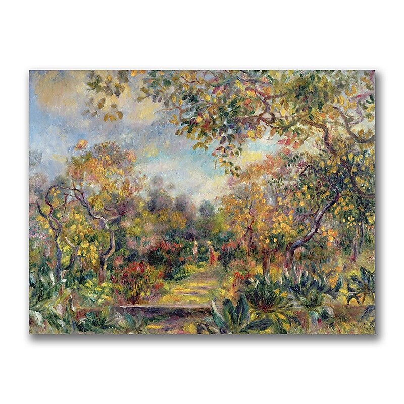 Trademark Fine Art Pierre Renoir 'Landscape at Beaulieu' Canvas Art 35x47 Inches image 1
