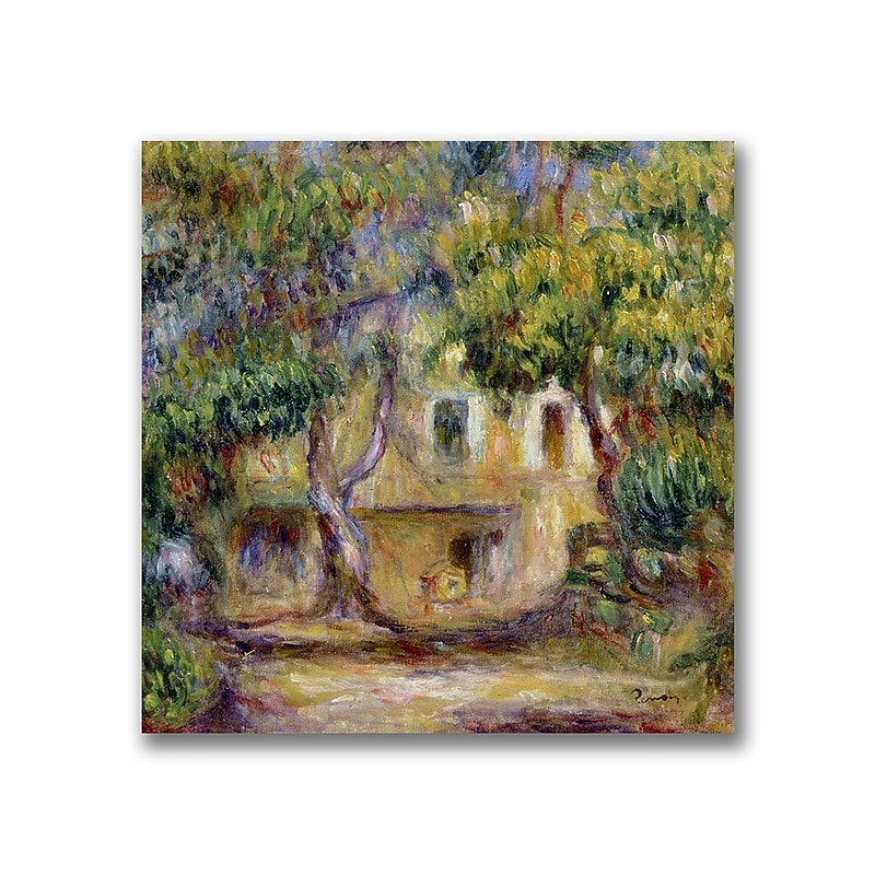 Trademark Fine Art Pierre Renoir 'The Farm at Les Collettes' Canvas Art 14x14 Inches image 1