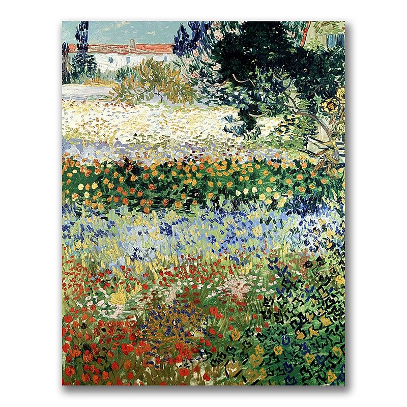 Trademark Fine Art Vincent Van Gogh 'Garden in Bloom' Canvas Art image 1