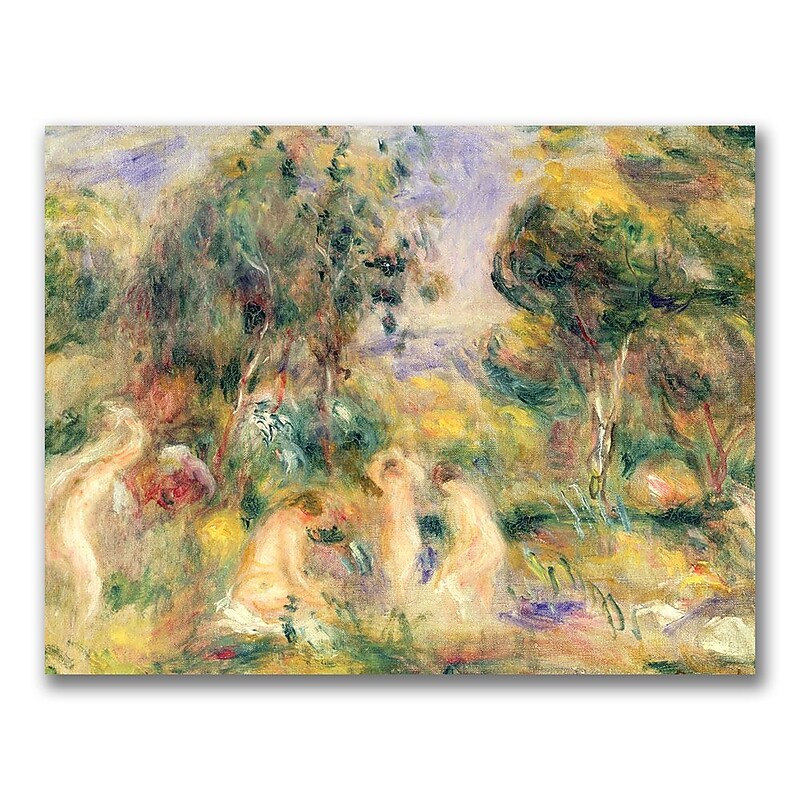 Trademark Fine Art Pierre Renoir 'The Bathers' Canvas Art 18 x 24 Inches image 1