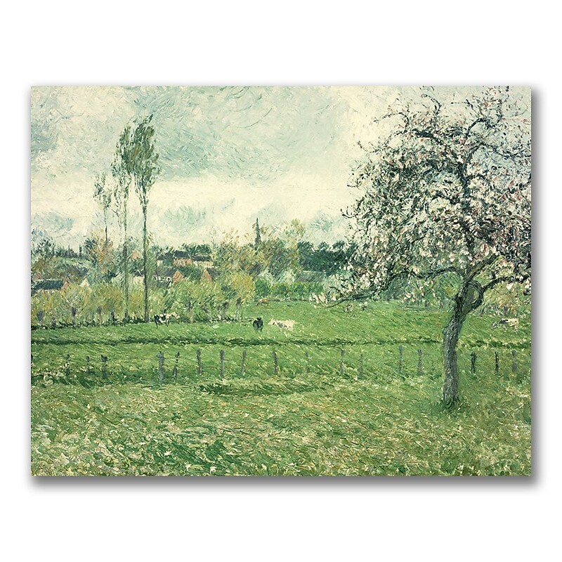 Trademark Fine Art Camille Pissaro, 'Meadow at Eragny, 1885' Canvas Art image 1