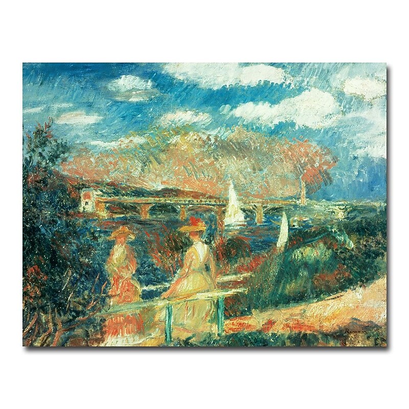 Trademark Fine Art Pierre Renoir 'Banks of the Seine at Argenteuil' Canvas Art 26x32 Inches image 1