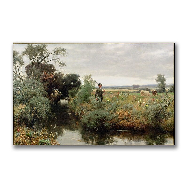 Trademark Fine Art David Faraquharson 'Off Fishing' Canvas Art 18x32 Inches image 1