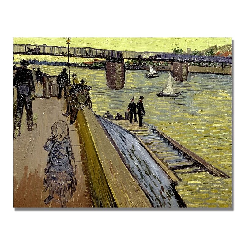 Trademark Fine Art Vincent Van Gogh 'Le Pont De Trinquetaille' Canvas Art image 1