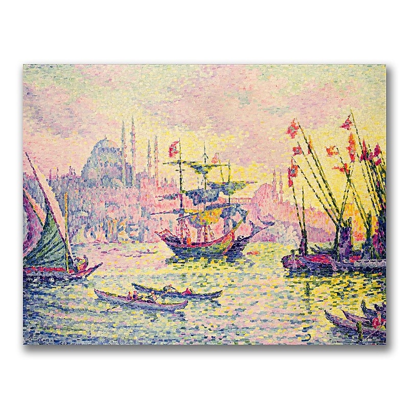 Trademark Fine Art Paul Signac 'View of Constantinople' Canvas Art 18x24 Inches image 1