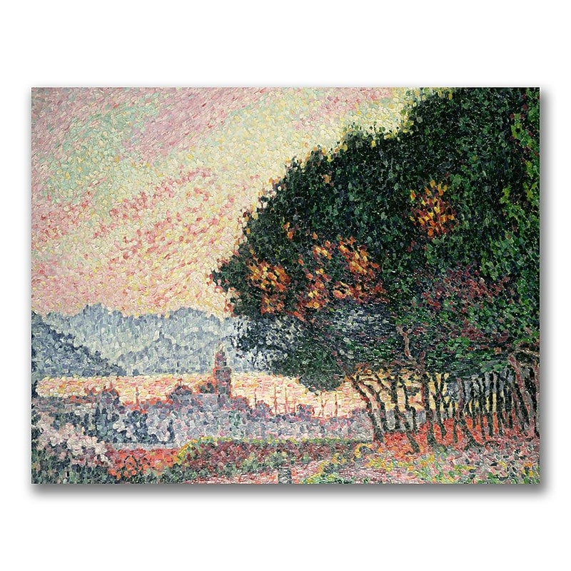 Trademark Fine Art Paul Signac 'Forest Near St. Tropez' Canvas Art 18x24 Inches image 1