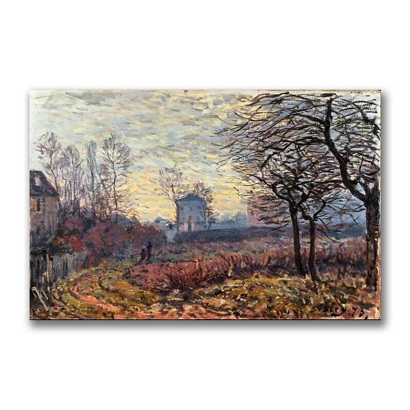 Trademark Fine Art Alfred Sisley 'Landscape Near Louveciennes' Canvas Art 35x47 Inches image 1