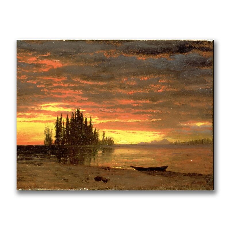 Trademark Fine Art Albert Biersdant 'California Sunset' Canvas Art 18x24 Inches image 1