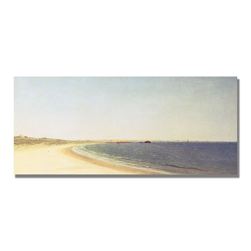 Trademark Fine Art John Kensett 'Near Newport 19th century' Canvas Art 10x24 Inches image 1
