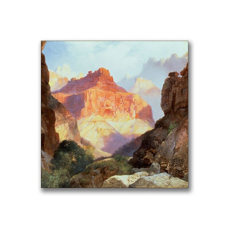 Trademark Fine Art Thomas Moran 'Under the Red Wall' Canvas Art 18x18 Inches image 1